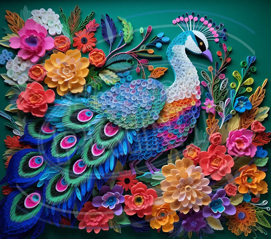 3D Peacocks 010 Printed Pattern Vinyl