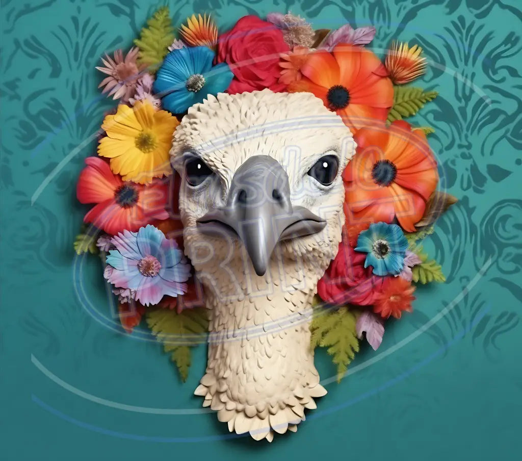 3D Safari Animals 047 Printed Pattern Vinyl