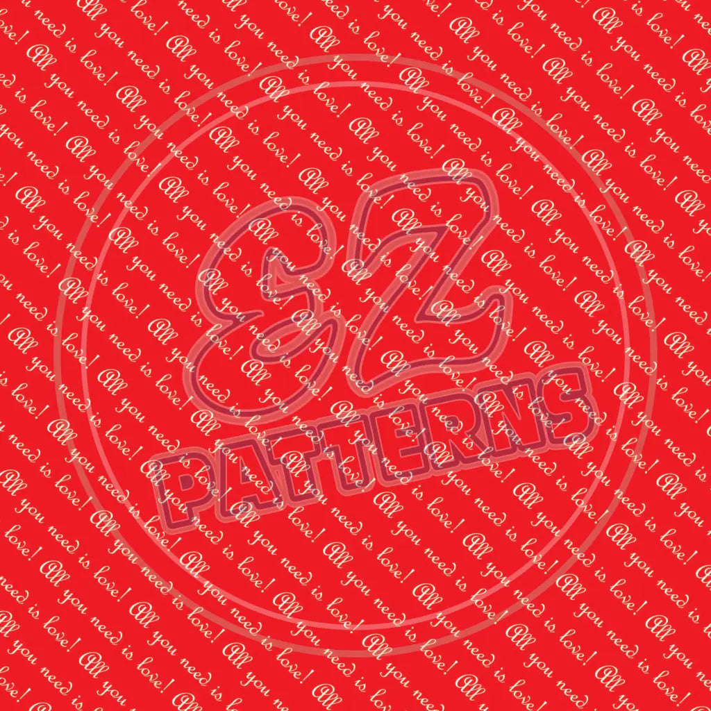 All You Need Is Love 010 Printed Pattern Vinyl