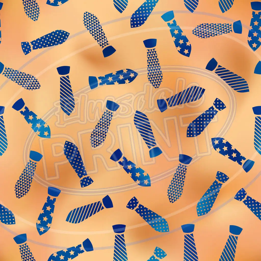 Blue Gold Dad 001 Printed Pattern Vinyl