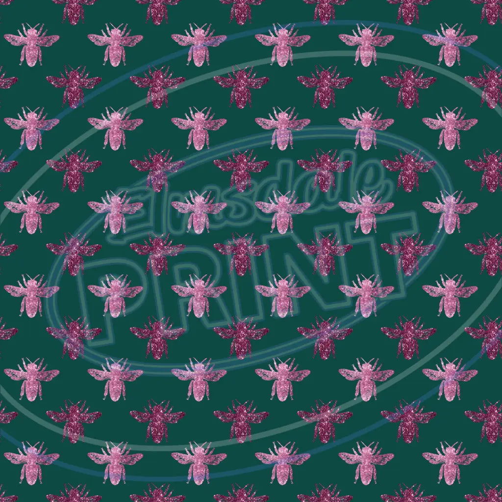 Burgundy Bees 004 Printed Pattern Vinyl