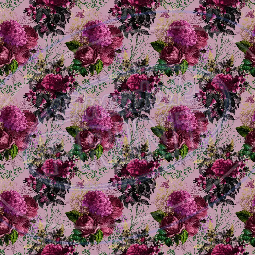 Burgundy Bees 009 Printed Pattern Vinyl