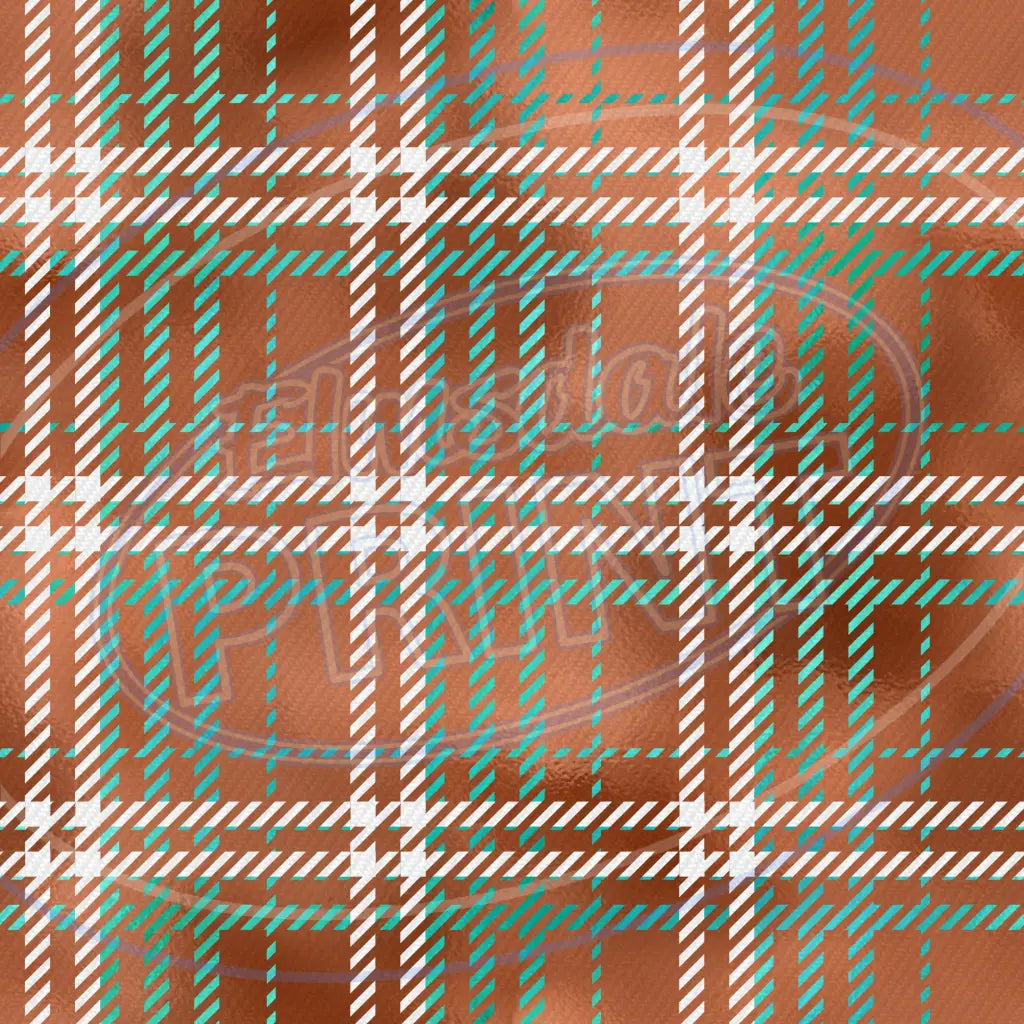 Copper Plaid 009 Printed Pattern Vinyl