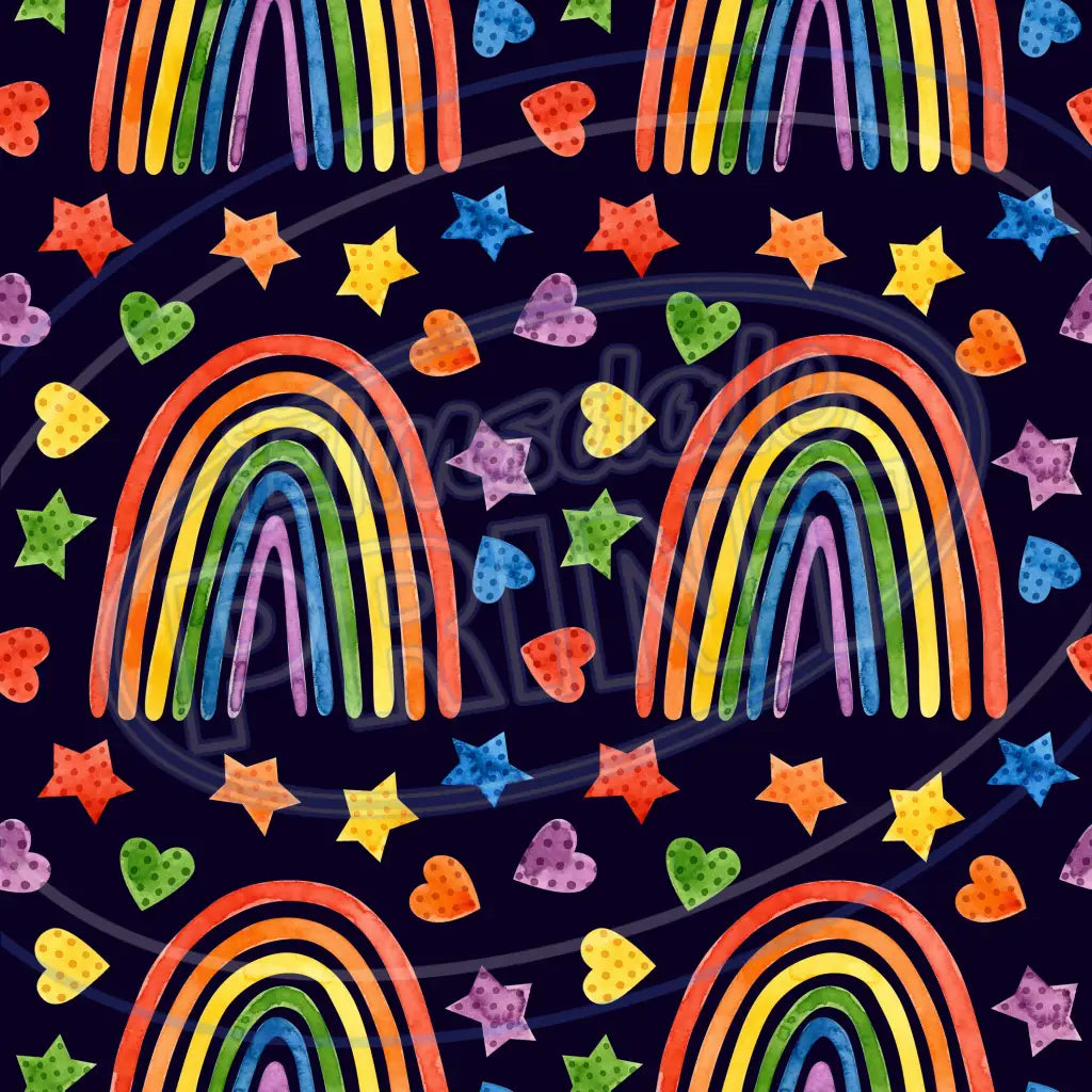 Dark Rainbow 008 Printed Pattern Vinyl