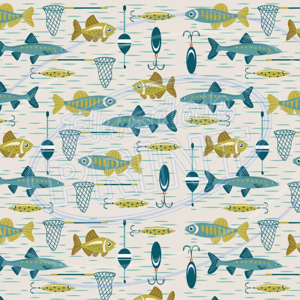 Gone Fishing 002 Printed Pattern Vinyl