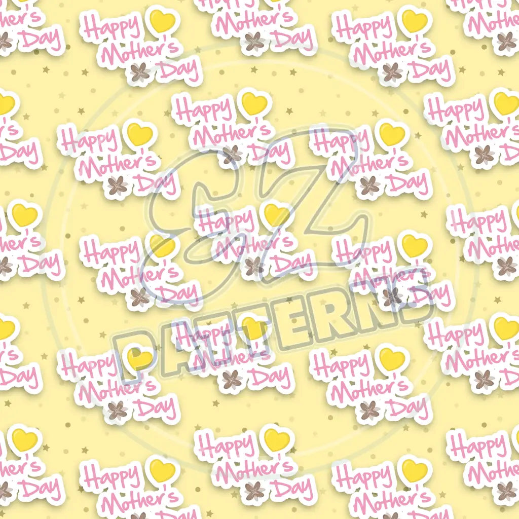 Happy Mothers Day 014 Printed Pattern Vinyl