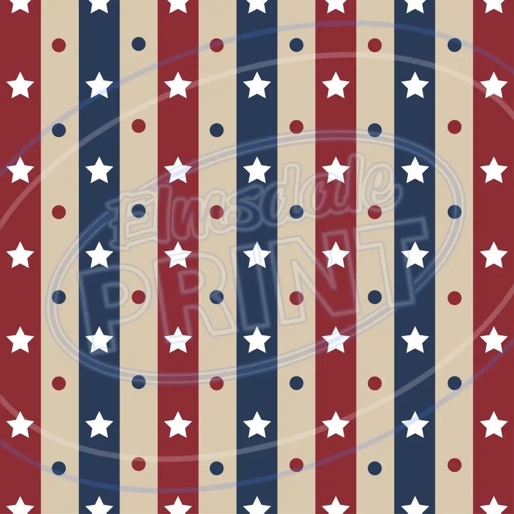 July 4Th Retro 010 Printed Pattern Vinyl