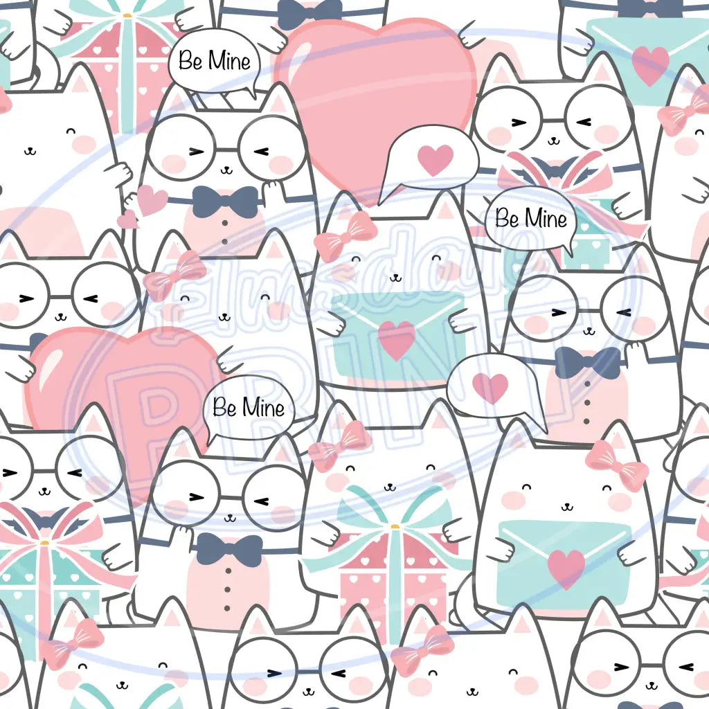 Love Cats 001 Printed Pattern Vinyl