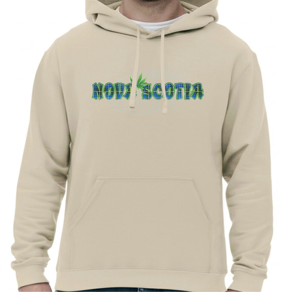 Nova Scotia Tartan Leaf: Hoodies - Sand / S
