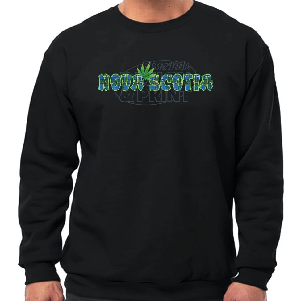 Nova Scotia Tartan Leaf: Sweatshirts - Black / S