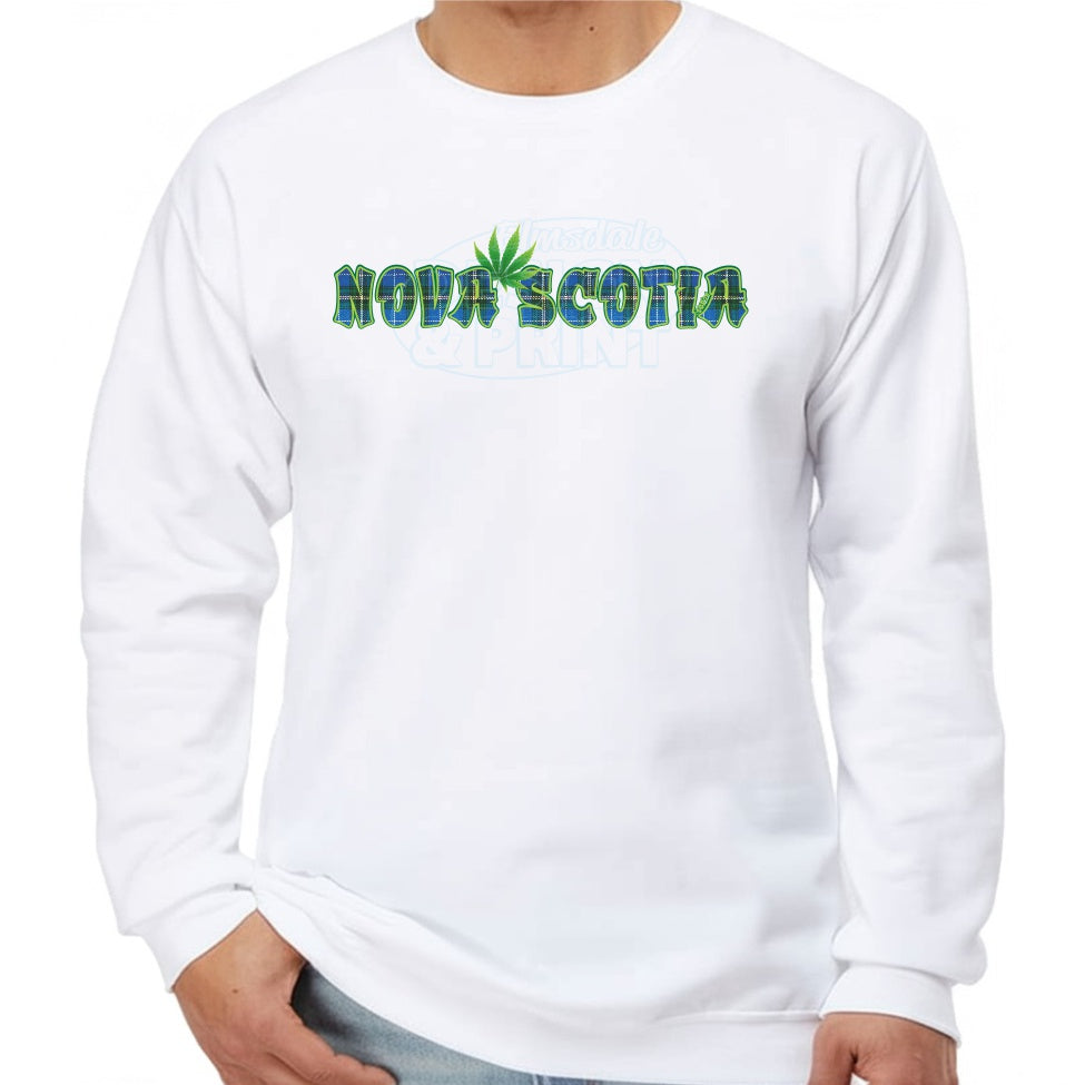 Nova Scotia Tartan Leaf: Sweatshirts - White / S