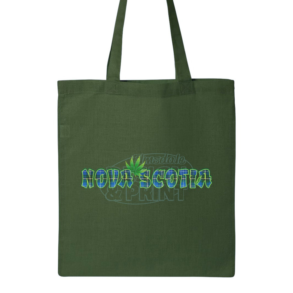 Nova Scotia Tartan Leaf: Tote Bags - Forest Green