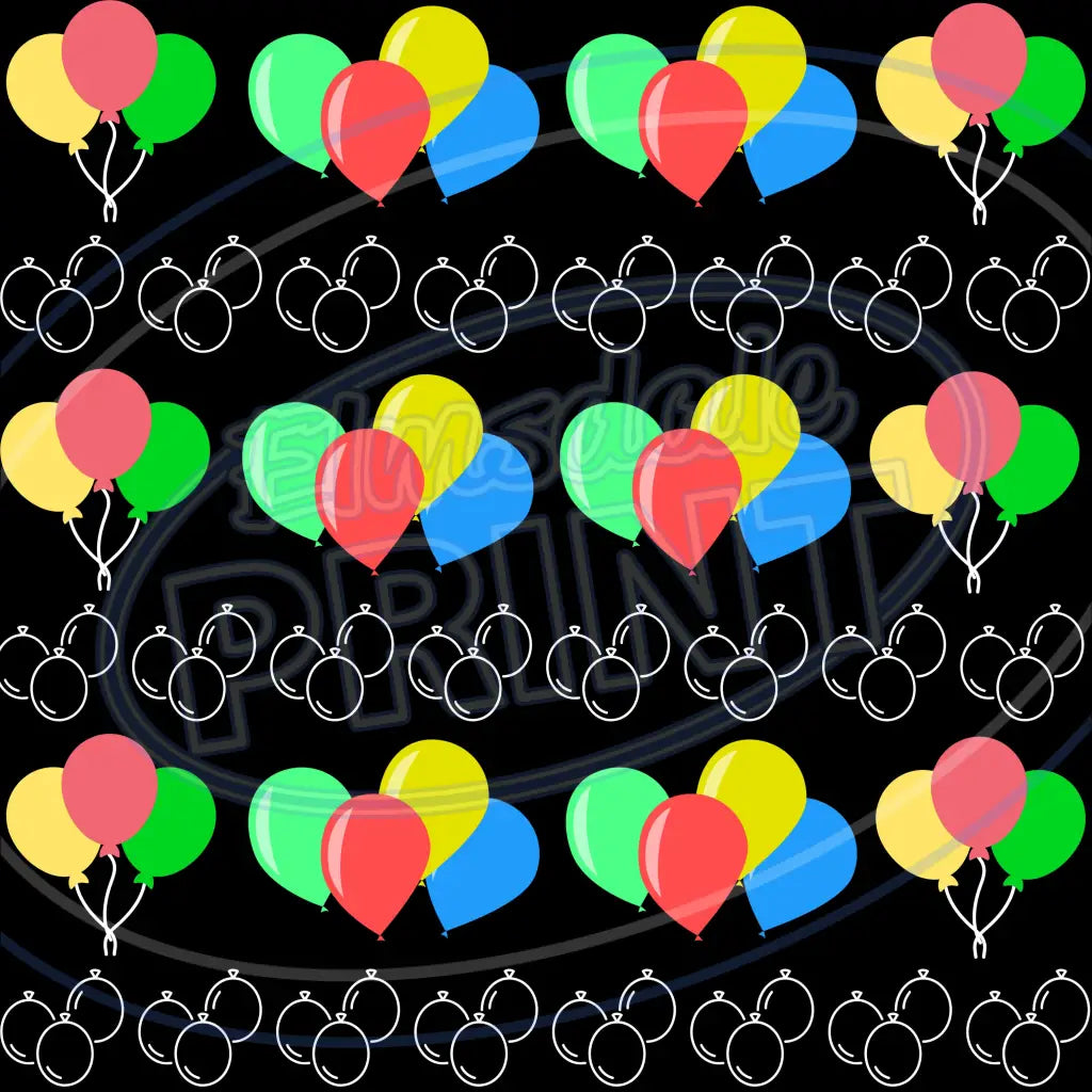 Party Balloons 004 Printed Pattern Vinyl