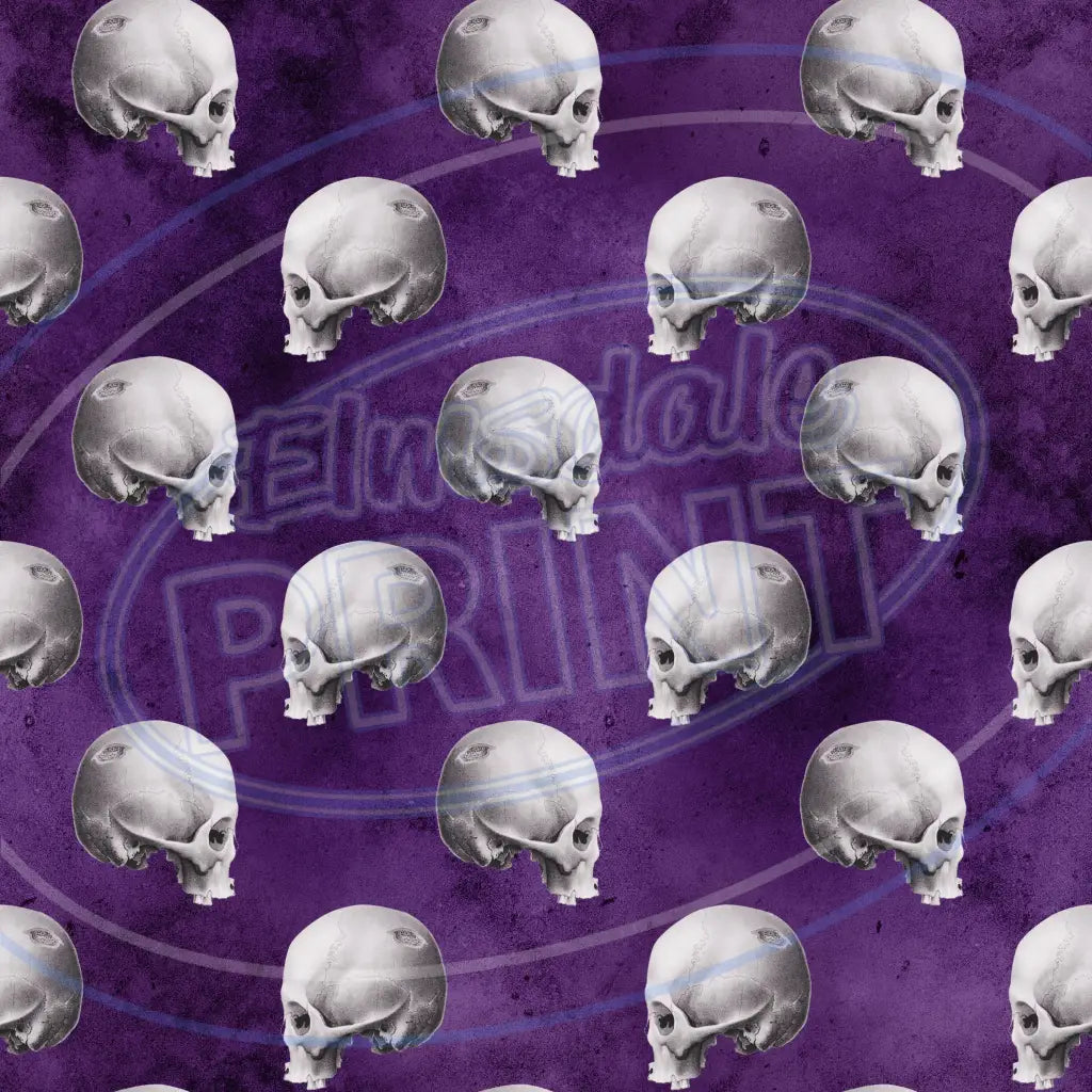 Violet Skulls 018 Printed Pattern Vinyl