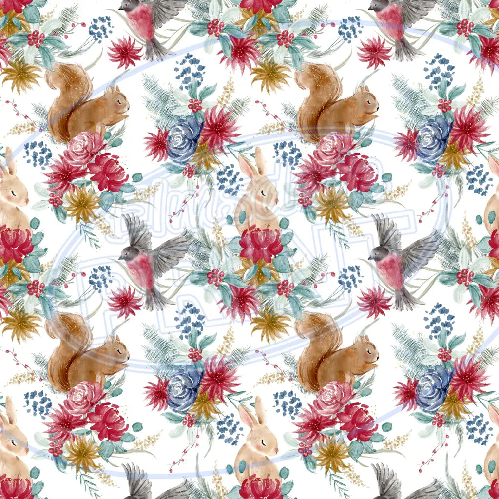 Woodland Christmas 007 Printed Pattern Vinyl