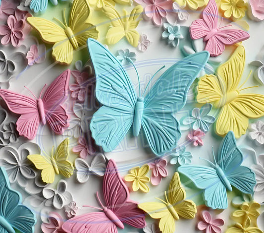 3D Butterflies 014 Printed Pattern Vinyl