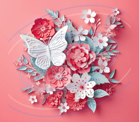 3D Butterflies 054 Printed Pattern Vinyl