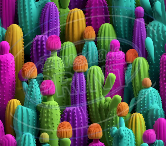 3D Cactus 002 Printed Pattern Vinyl