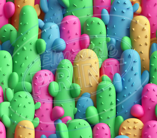 3D Cactus 006 Printed Pattern Vinyl