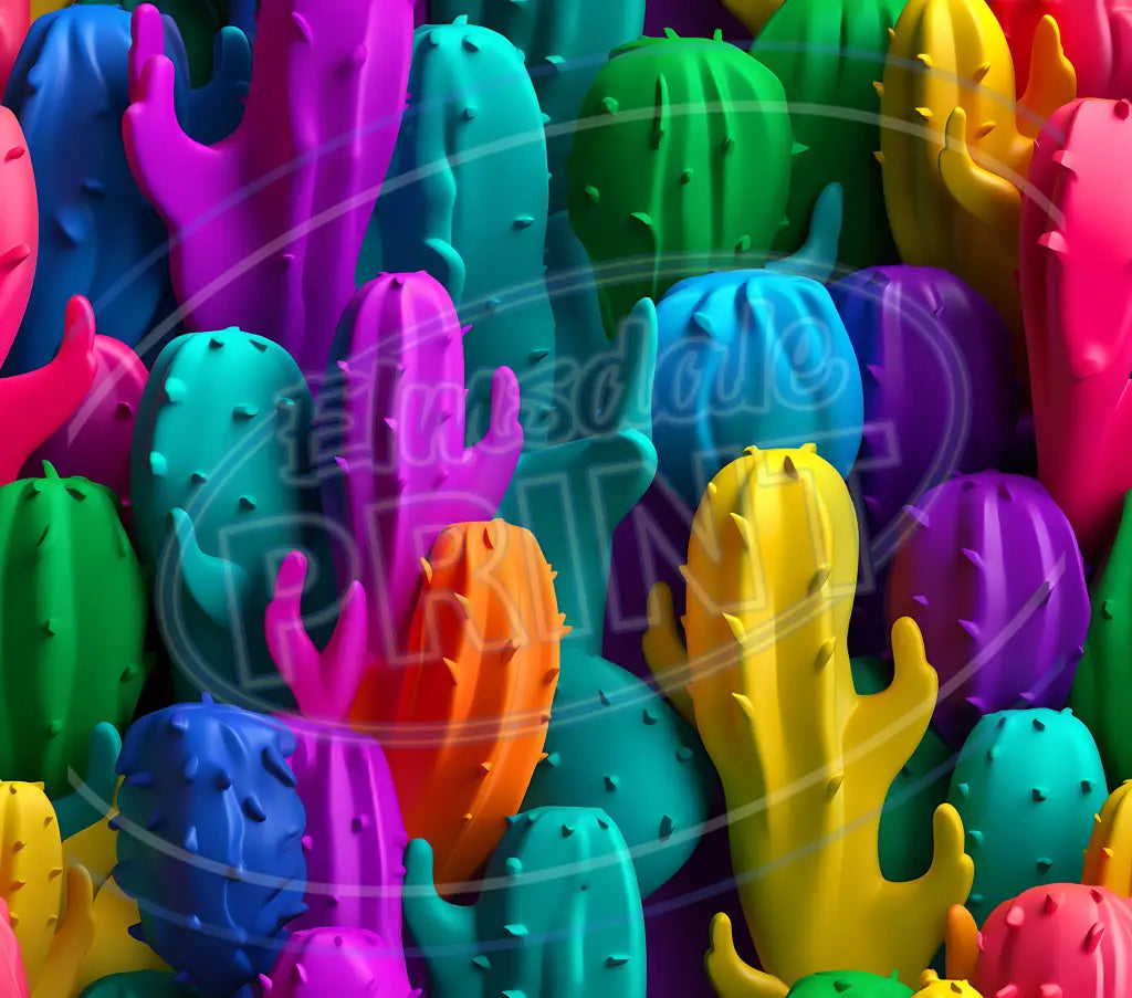 3D Cactus 010 Printed Pattern Vinyl
