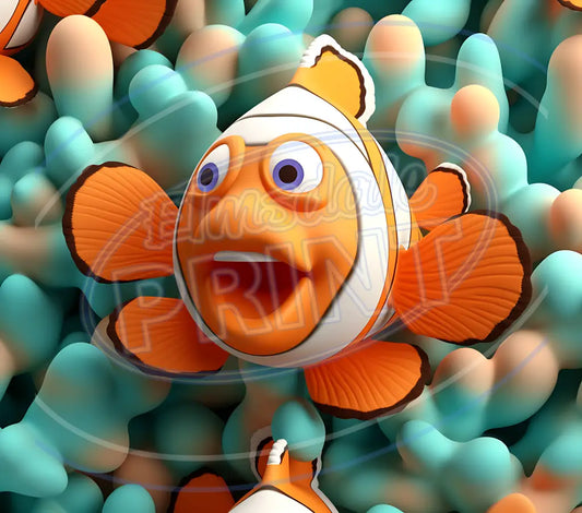 3D Clownfish 011 Printed Pattern Vinyl