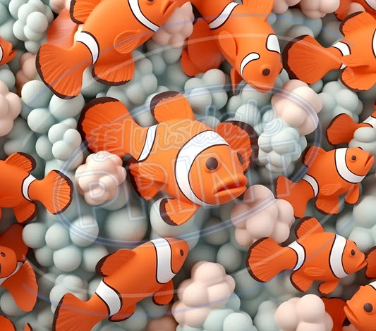 3D Clownfish 022 Printed Pattern Vinyl