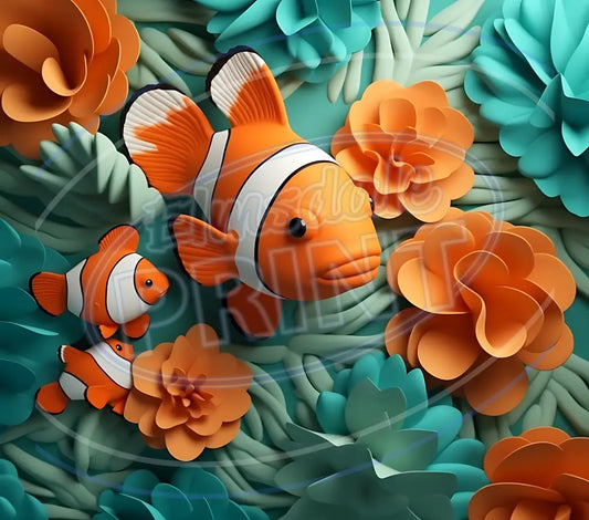 3D Clownfish 025 Printed Pattern Vinyl
