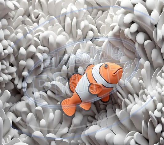 3D Clownfish 029 Printed Pattern Vinyl