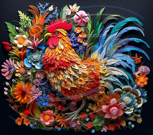 3D Farm Animals 028 Printed Pattern Vinyl