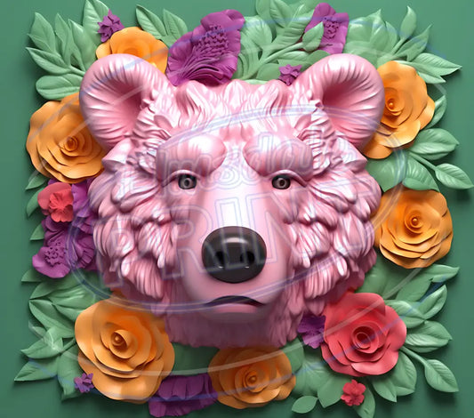 3D Forest Animals 001 Printed Pattern Vinyl