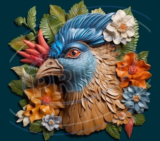 3D Forest Animals 014 Printed Pattern Vinyl