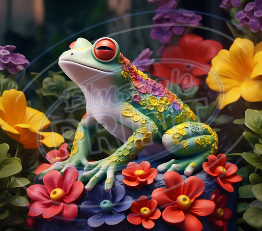 3D Frogs 006 Printed Pattern Vinyl