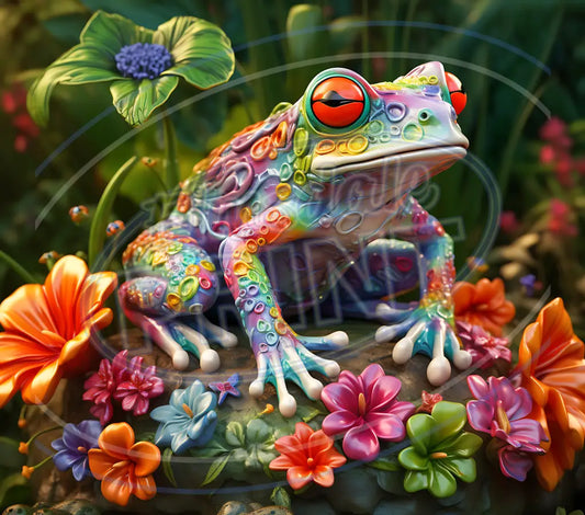 3D Frogs 018 Printed Pattern Vinyl