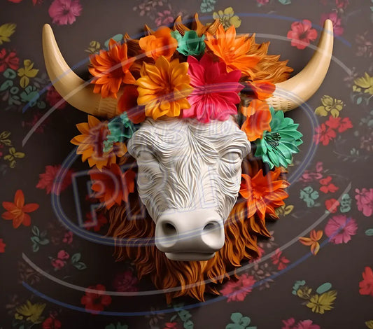 3D Highland Cows 011 Printed Pattern Vinyl