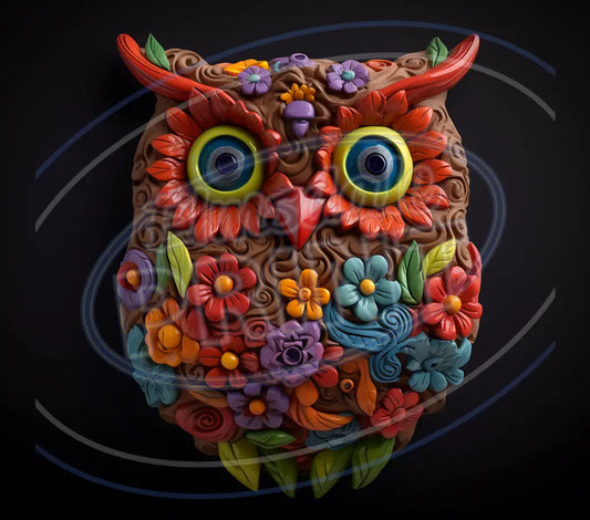 3D Owls 033 Printed Pattern Vinyl