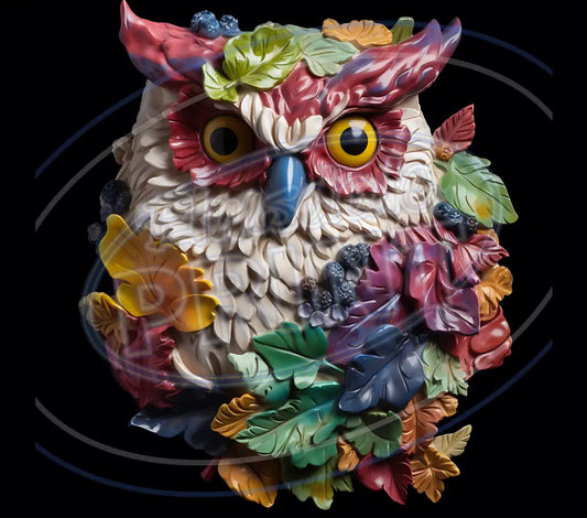 3D Owls 034 Printed Pattern Vinyl