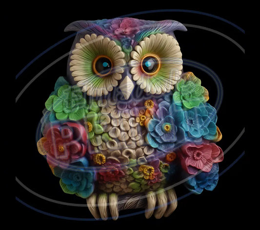 3D Owls 037 Printed Pattern Vinyl