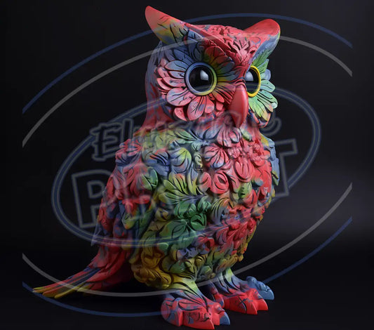 3D Owls 039 Printed Pattern Vinyl