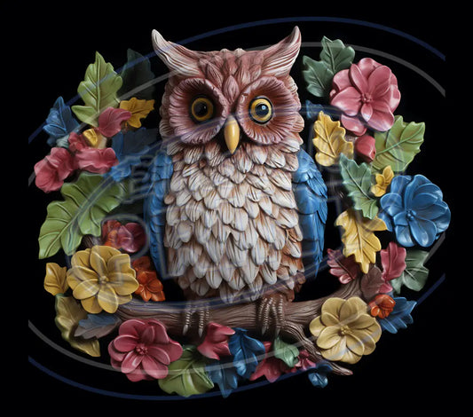 3D Owls 042 Printed Pattern Vinyl