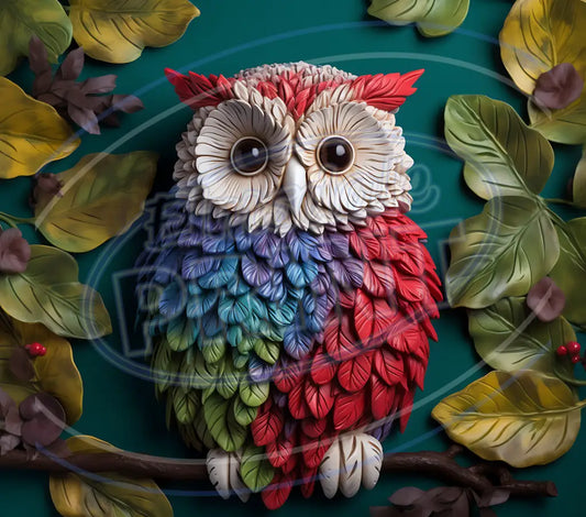 3D Owls 045 Printed Pattern Vinyl