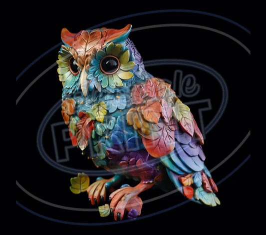 3D Owls 050 Printed Pattern Vinyl