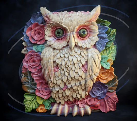 3D Owls 052 Printed Pattern Vinyl