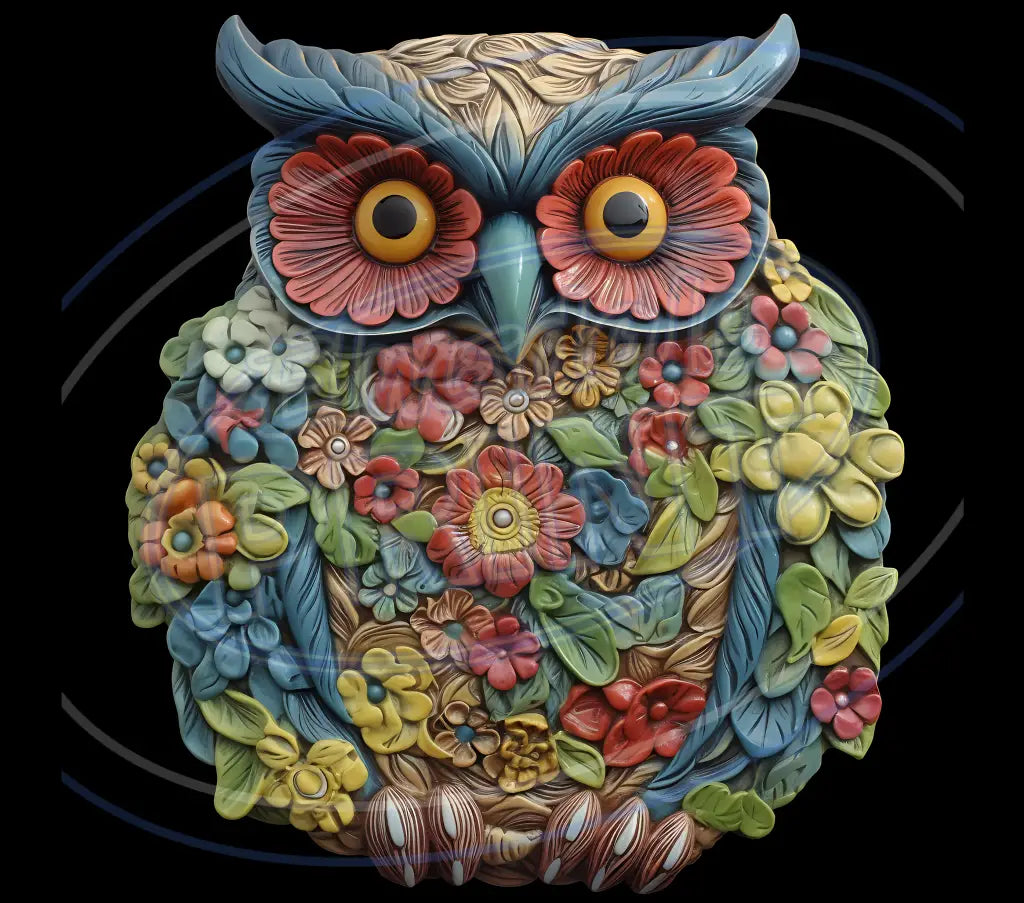 3D Owls 065 Printed Pattern Vinyl