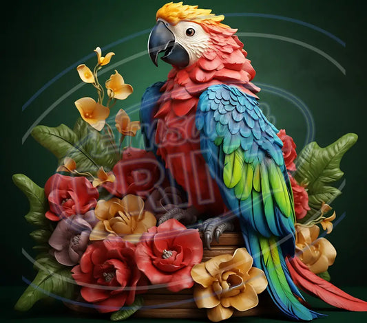 3D Parrots 002 Printed Pattern Vinyl