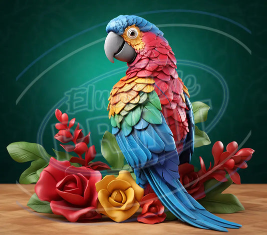 3D Parrots 009 Printed Pattern Vinyl