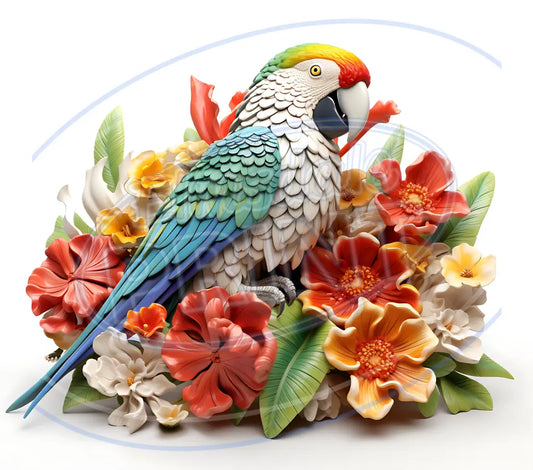 3D Parrots 010 Printed Pattern Vinyl