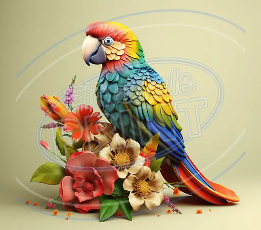 3D Parrots 021 Printed Pattern Vinyl