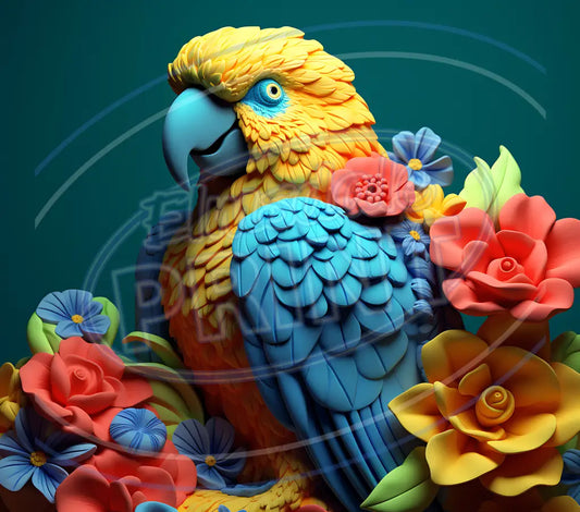3D Parrots 033 Printed Pattern Vinyl