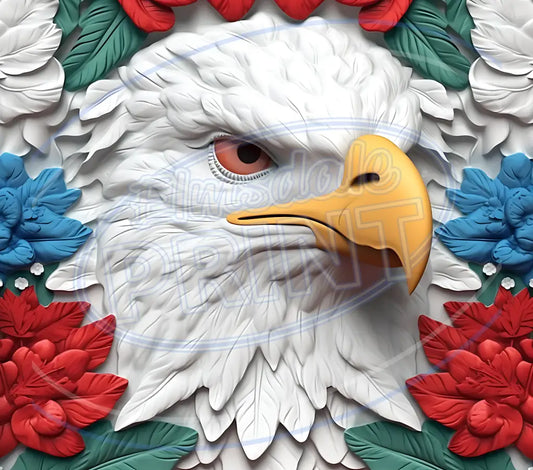 3D Patriotic Eagles 007 Printed Pattern Vinyl