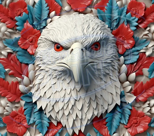 3D Patriotic Eagles 016 Printed Pattern Vinyl